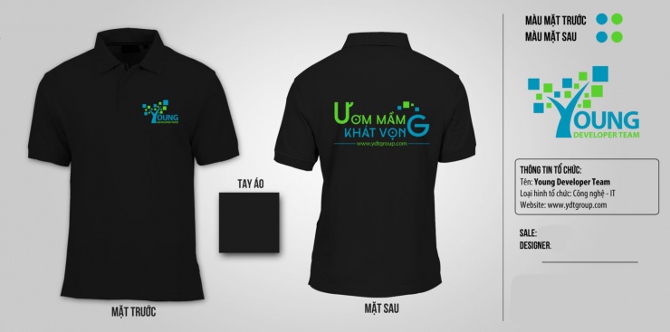 Mẫu áo đồng phục công ty YOUNG DEVELOPER TEAM U4770